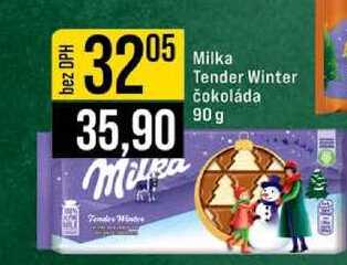 Milka Tender Winter čokoláda 90 g 
