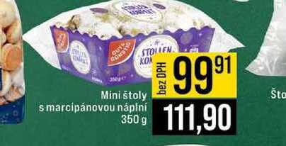 Mini štoly s marcipánovou náplní 350 g