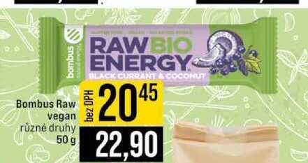 Bombus Raw vegan různé druhy 50 g 