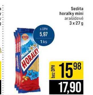 Sedita horalky mini arašidovė 3 x 27 g