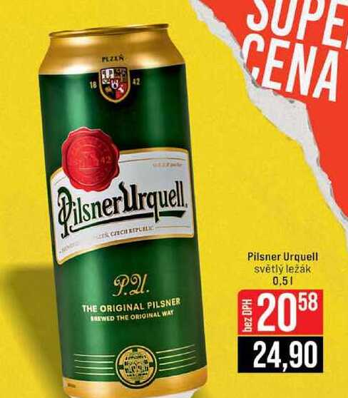Pilsner Urquell světlý ležák 0,5l v akci
