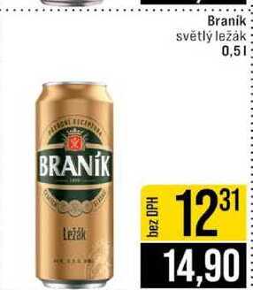 Braník světlý ležák 0,5l v akci