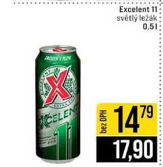 Excelent 11 světlý ležák 0,5l v akci