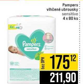 Pampers vlhčené ubrousky sensitive 4 x 80 ks