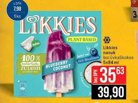 Likkies nanuk borůvka kokos 5x84 ml