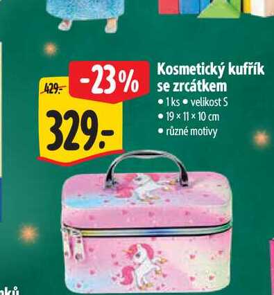 Kosmetický kufřík se zrcátkem 1 ks