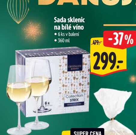 Sada sklenic na bílé víno 6 ks