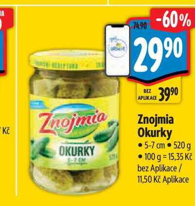   Znojmia Okurky  5-7 cm 520 g 