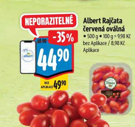   Albert Rajčata červená oválná 500 g  