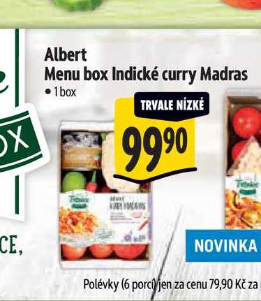  Albert Menu box Indické curry Madras  1box 