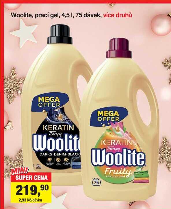 Woolite, prací gel, 4,5 l, 75 dávek, více druhů