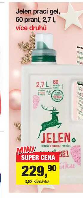 Jelen prací gel, 60 praní, 2,7 l