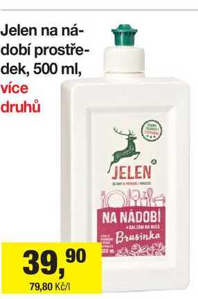Jelen na nádobí prostředek, 500 ml, více druhů