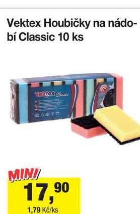 Vektex Houbičky na nádobí Classic 10 ks