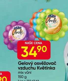 Arola Gelový osvěžovač vzduchu Květinka mix vůní 150 g