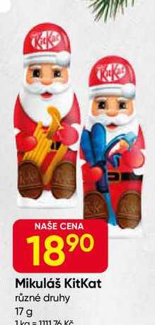 Mikuláš KitKat různé druhy 17 g 