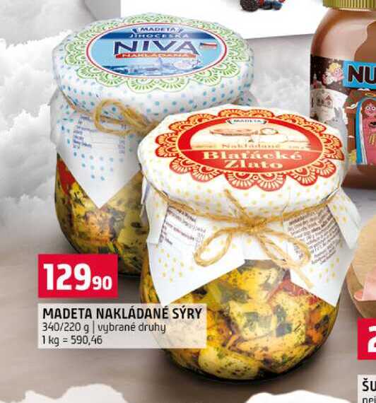 MADETA NAKLÁDANÉ SÝRY 340/220 g