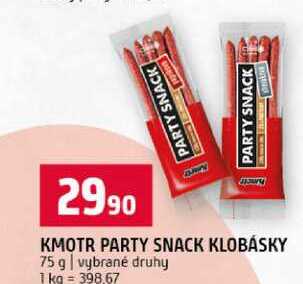 KMOTR PARTY SNACK KLOBÁSKY 75 g