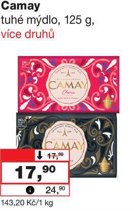 Camay tuhé mýdlo, 125 g