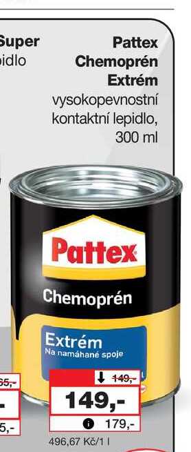 Pattex Chemoprén Extrém vysokopevnostní kontaktní lepidlo, 300 ml