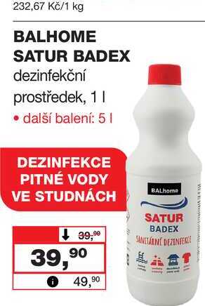 BALHOME SATUR BADEX dezinfekční prostředek, 1l