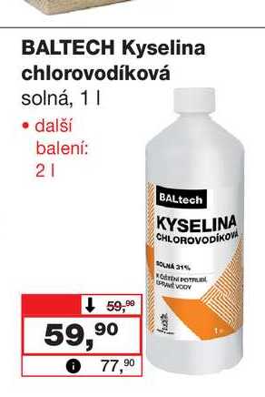 BALTECH Kyselina chlorovodíková solná, 1l