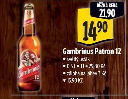   Gambrinus Patron 12  0,5 l
