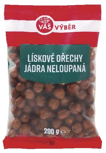 VÁŠ VÝBĚR Lískové ořechy, 200 g