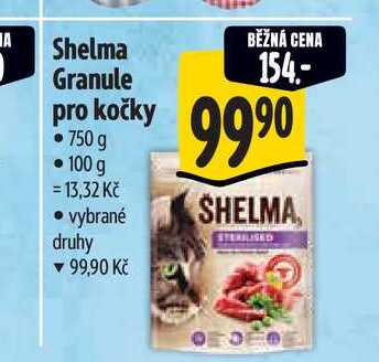  Shelma Granule pro kočky 750 g