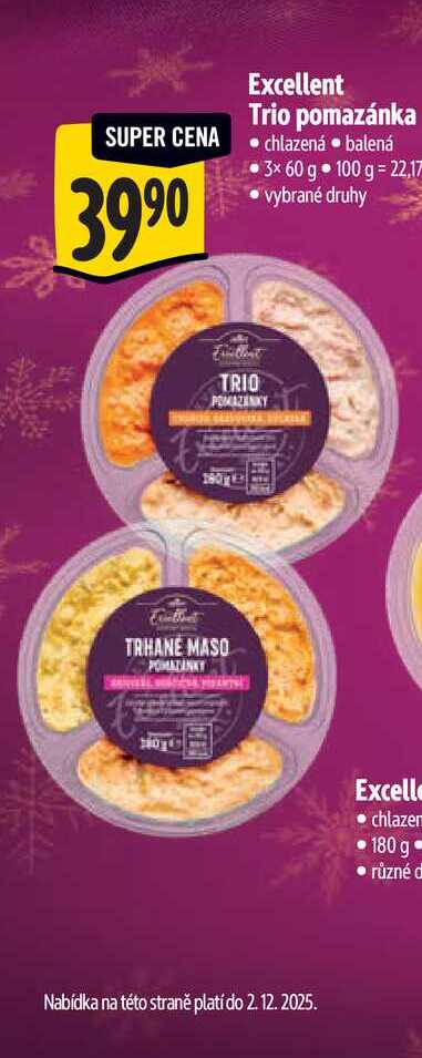 Excellent Trio pomazánka  3x60 g