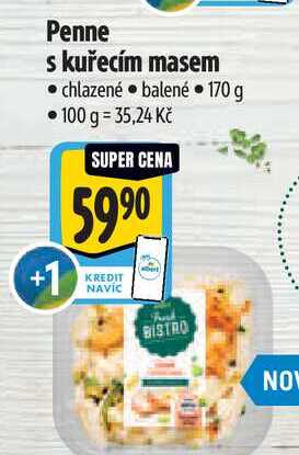 Penne s kuřecím masem 170 g