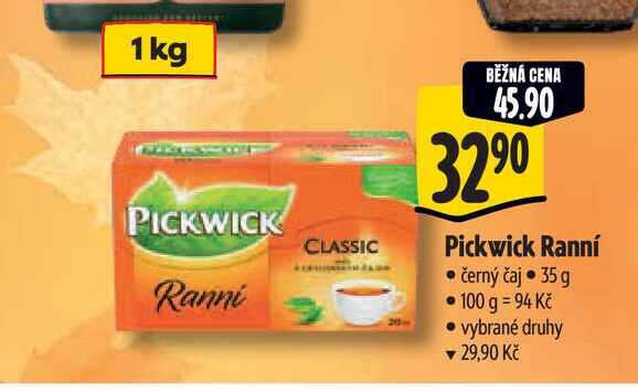Pickwick Ranní černý čaj 35 g