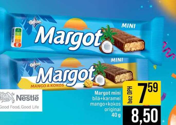 Margot mini bílá+karamel mango+kokos original 40 g