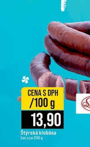 Štýrská klobása bal.cca 200 g 100g