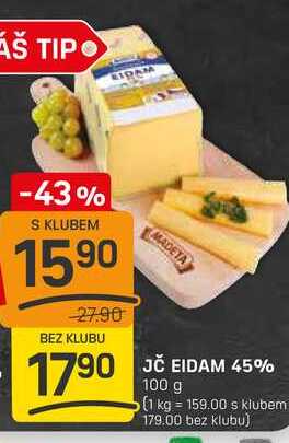 JČ EIDAM 45% 100 g 