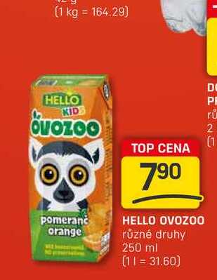 HELLO OVOZOO různé druhy 250 ml