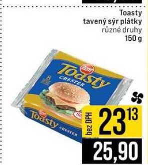 Toasty tavený sýr plátky různé druhy 150 g