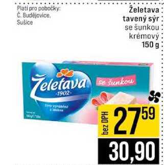 Želetava tavený sýr se šunkou krémový 150 g