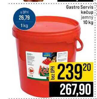 Gastro Servis kečup jemný 10 kg