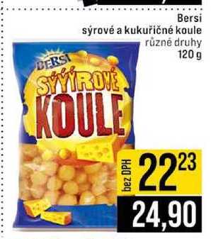Bersi sýrové a kukuřičné koule různé druhy 120 g