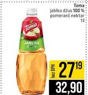 Toma jablko džus 100% pomeranč nektar 1l
