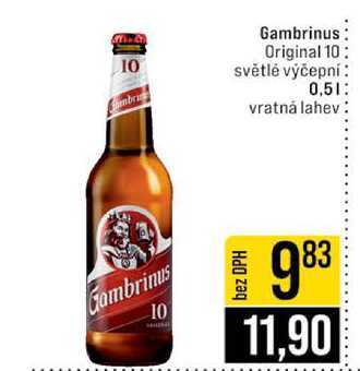 Gambrinus Original 10 světlé výčepní 0,5l