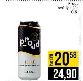 Proud světlý ležák 0,5l