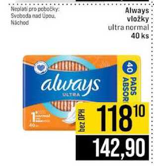 Always vložky ultra normal 40 ks