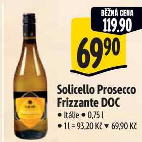 Solicello Prosecco Frizzante DOC, 0,75 l