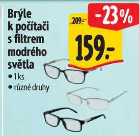 Brýle k počítači s filtrem modrého světla, 1 kg