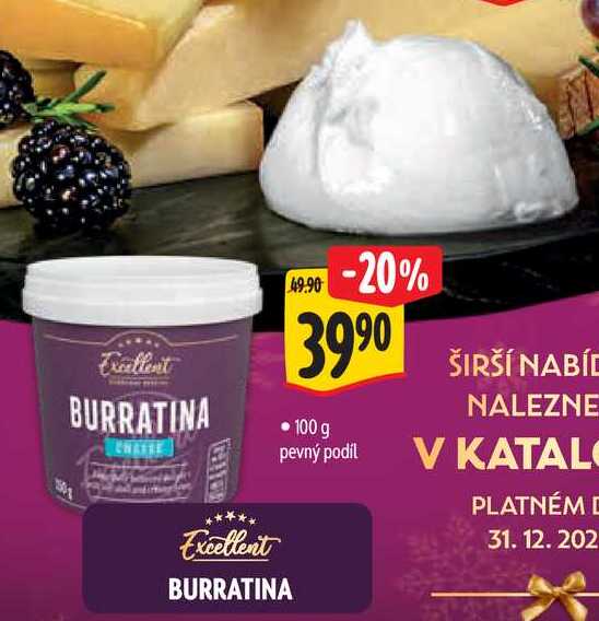 BURRATINA, 100 g pevný podíl