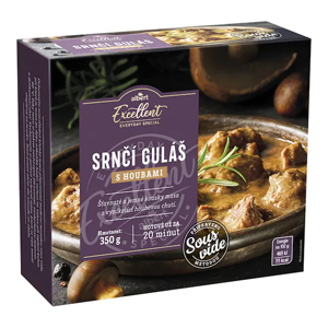 Excellent Srnčí guláš s houbami, 350 g 