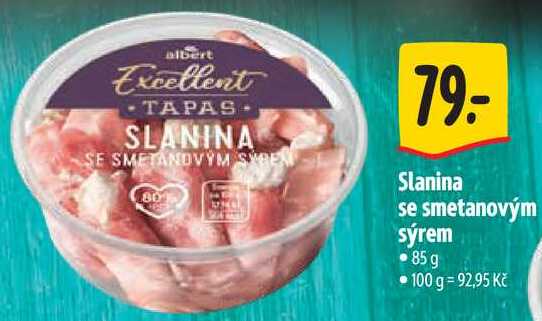 Slanina se smetanovým sýrem, 85 g