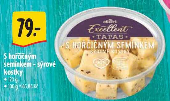 S hořčičným semínkem - sýrové kostky, 120 g